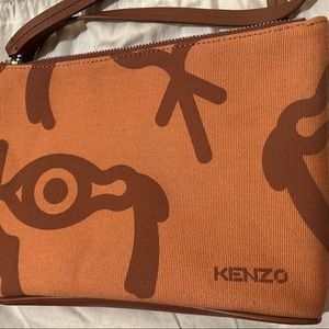 brown and orange crossbody Kenzo purse